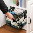 thumbnail image 5 of Swan Foldable Clothes Storage Basket Organizer Bin with Handle, 10.8"x10.5"x10.6" Large Capacity, 5 of 6