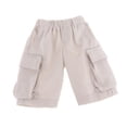 thumbnail image 4 of Figura de hombre a escala 1/12, pantalones cargo cortos, ropa informal hecha a mano para muñecas de 6 pulgadas gris blanco, 4 of 9