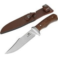 TRAHOO11inch Fulltang Fixed Blade Knife with Leather Sheath, Clip