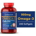 thumbnail image 2 of (2 pack) Puritans Pride Triple Strength Omega-3 Fish Oil 1360 Mg (950 Mg Active Omega-3), 240 Count, 2 of 8