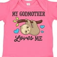 thumbnail image 4 of Inktastic My Godmother Loves Me with Sloth and Hearts Boys or Girls Baby Bodysuit, 4 of 5