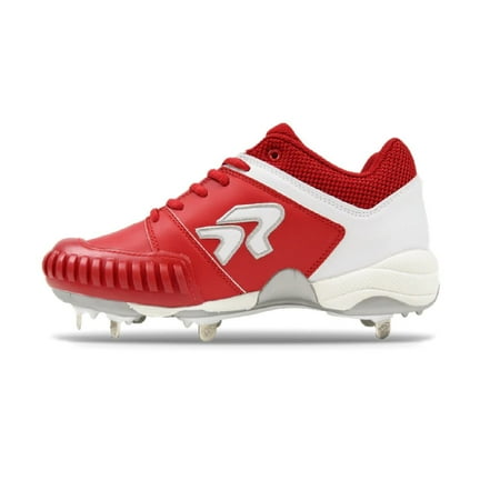 UPC: 0840238712029 | Ringor Flite Softball Metal Spikes with Pitching Toe- Red