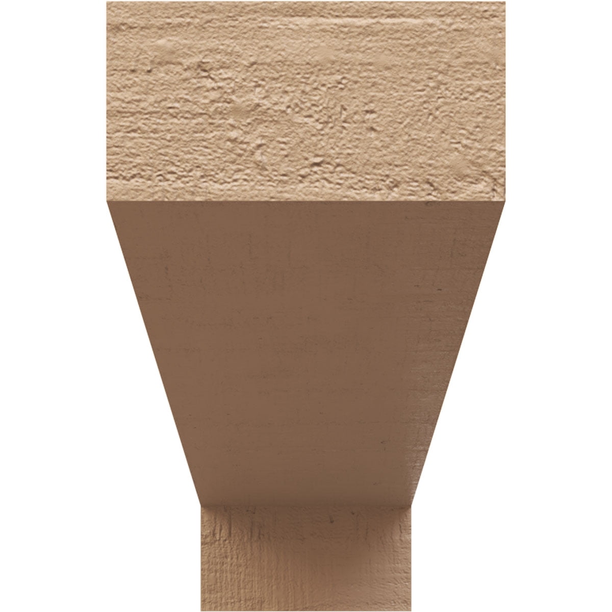 6"W x 36"D x 12"H Thin Clemmons Rough Cedar Woodgrain TimberThane Corbel, Primed Tan