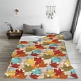 thumbnail image 5 of Honeii Fall Maple Leaves Print Fleece Blanket - Throw Blanket for Bed, Sofa, Couch, Camping, and Travel , Microplush Ultra Soft Warm Blanket-50"x40", 5 of 7