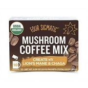 Four SigmaticInstant Mushroom Coffee with Lion's Mane Chaga For Concentration, 10 Packets