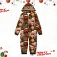 thumbnail image 2 of Odeerbi Christmas Onesie Pajamas for Family Holiday Sleep Jumpsuit Long Sleeve Family Christmas Pajamas Matching Sets Kids Printed Loungewear Jumpsuit Sleepwear Xmas PJs Set Coffee, 2 of 6