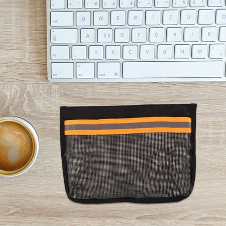 YOSADIER Universal Boat Caddy Black Reflective Mesh Bag for Tackle Tools with Self Adhesive Design