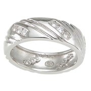 Plutus kkrm6736e 925 Sterling Silver Mens Wedding Band Size 10