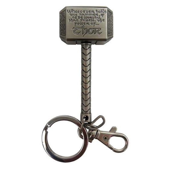 Movie Metal Mjolnir Hammer Keychain