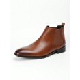 thumbnail image 2 of Business Brown Boots For Men, Ombre Pattern Slip On Chelsea Boots, 2 of 4