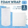 thumbnail image 2 of White Foam Wrap Roll - 12 Inch x 60 Feet. Reusable Packing Foam Roll. Lightweight Foam Sheets for Moving, 2 of 9