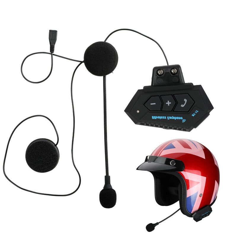 500m BT Bluetooth Motorcycle FM Radio Headset Helmet Interphone Intercom Headset - Walmart.com