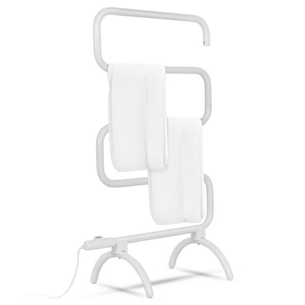 Goplus 100w Electric Towel Warmer Drying Rack Freestanding And Wall Mounted White Walmart Com Walmart Com