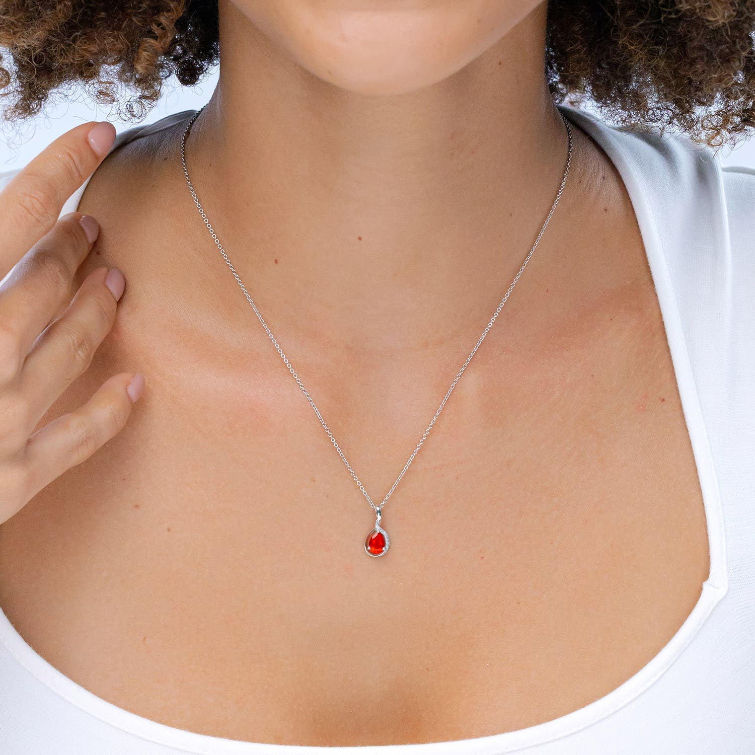 Angara Natural Pear Fire Opal Solitaire Pendant Necklace for Women, Girls in 14K Yellow Gold (Grade-AAA | 8x6mm) October-Birthstone Jewelry Gi並行輸入 Pear Shape White Fire Opal in Grade AA on SALE at AfricaGems