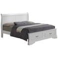 thumbnail image 2 of Glory Furniture Louis Phillipe Queen Storage Bed in White Color, 2 of 5