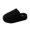 Black, variant on Women’s Teddy Fleece Closed Toe Slippers, Thick Platform Warm Plush House Shoes, Soft Cozy Non-Slip Indoor Winter Slides for Women