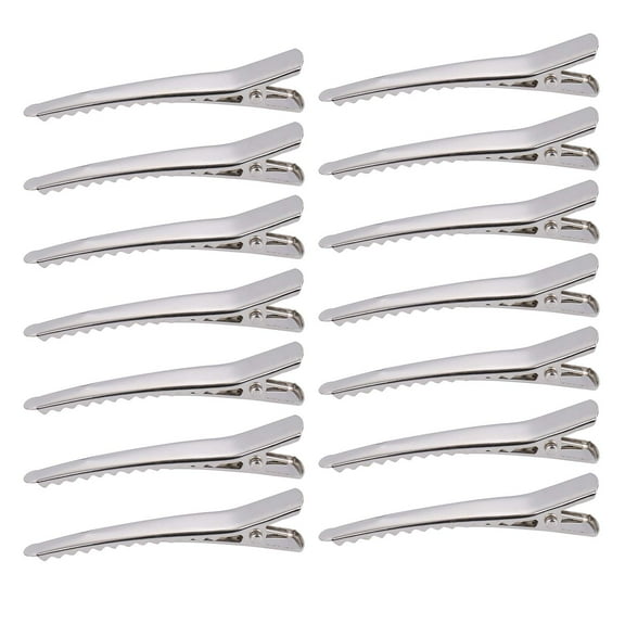 200 Pack 2.36 inches Hair Clips, Metal Alligator Teeth Prongs Clips Holders Hairdressing Salon Hair Grip