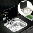 thumbnail image 3 of TOOL1SHOoo RV Caravan Kitchen Basin Sink Camper 304 Stainless Steel with Lid+Faucet NEW, 3 of 11