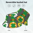thumbnail image 2 of Honeii Spring St Patrick’S Day Irish Gnomes for Unisex Bucket Hat Waterproof Rain Hat Reversible Shiny Rave Bucket Hat for Concert Festival Boonie Cap, 2 of 6