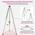 thumbnail image 2 of 2600LBS Tripod for Confined Spaces, Heavy-Duty, Corrosion-Resistant, 5.2-8.8ft Chain, Manhole Tripod, Confined Space Tripod Kit, Tunnel, Shaft, Industrial Sites, 2 of 8