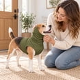 thumbnail image 4 of Dog Winter Hoodie with Warm Pullover Design, Green, for Small Dogs, 4 of 4