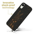 thumbnail image 3 of Wood phone case for iPhone XR compatible protective cell phone cover shockproof slim fit laser engraved Victory design Black wood case for Men & Women by CaseYard, 3 of 7