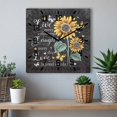 thumbnail image 6 of Retro Sunflower Wooden Wall Clock Silent Non Ticking, Spring Summer Farmhouse Floral Butterfly Square Wall Clocks Battery Operated, Decor Clock for Home Office, Living Room, Kitchen, 12 Inch, 6 of 9