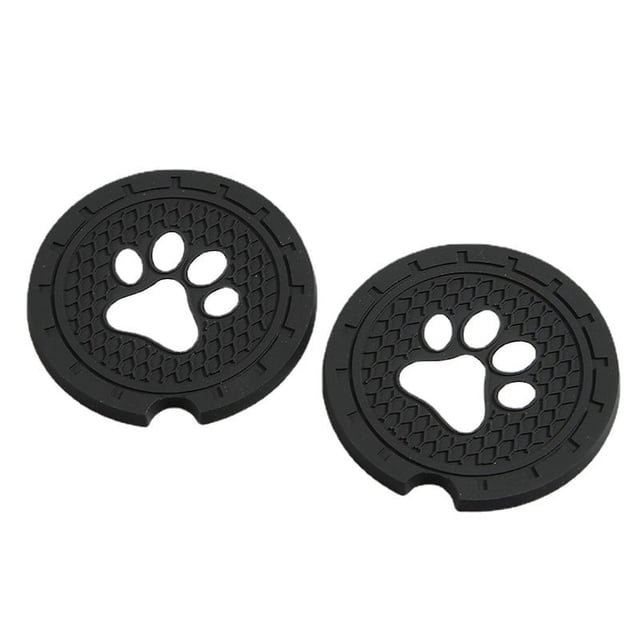 Juego de 10 posavasos para coche, portavasos, posavasos de silicona antideslizante con forma de pata de perro, accesorios para la mayoría de coches, jeeps, camiones y vehículos recreativos.