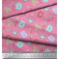 thumbnail image 2 of Soimoi Rayon Fabric Crab,Balloons & Alphabets Kids Print Sewing Fabric Yard 56 Inch Wide, 2 of 3