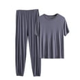thumbnail image 1 of Timegard Ensembles de Pyjamas pour Femmes Grande Taille T-Shirt Ample à Manches Courtes Pantalon à Bas Resserré Tenues de Pjs Confortables Vêtements d'Intérieur, 1 of 3