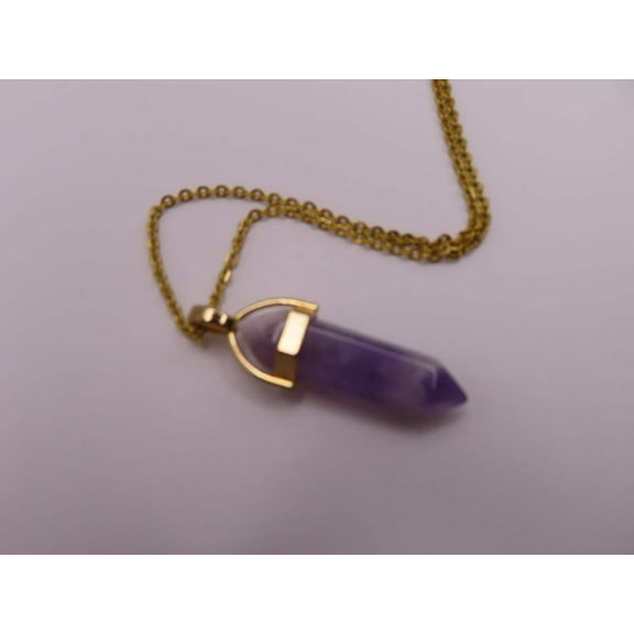 Amethyst Point Necklace Genuine Handmade