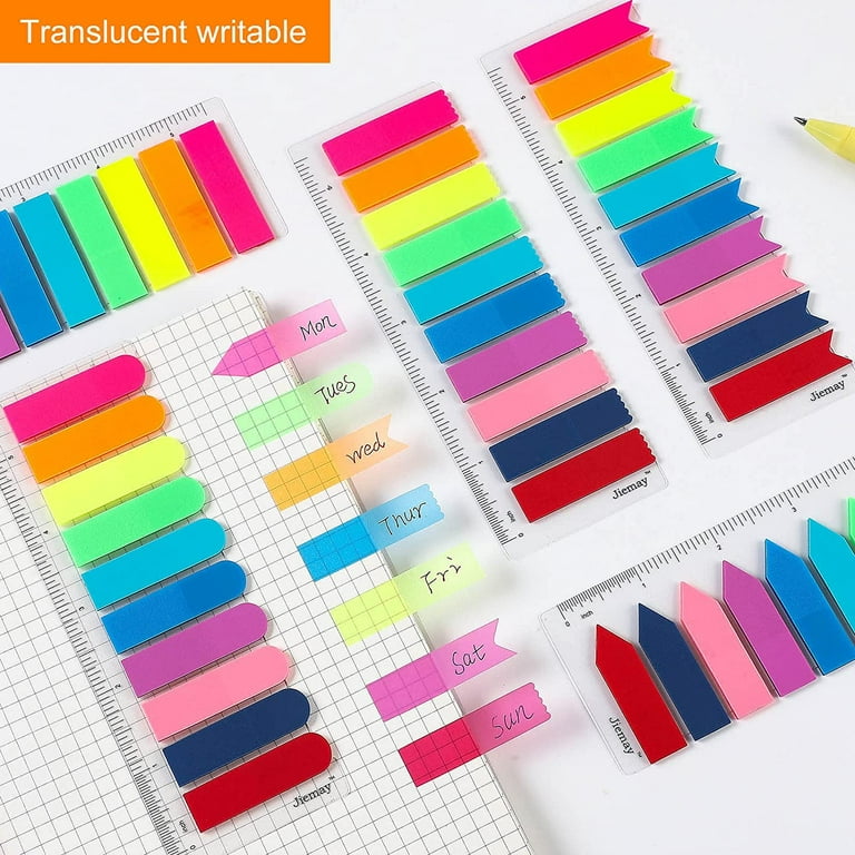 2000Pcs Sticky Tabs for Annotating Books, Clear Sticky Notes for Binders,  Page Markers for Notebooks, Multi-Colored Writable and Repositionable Book