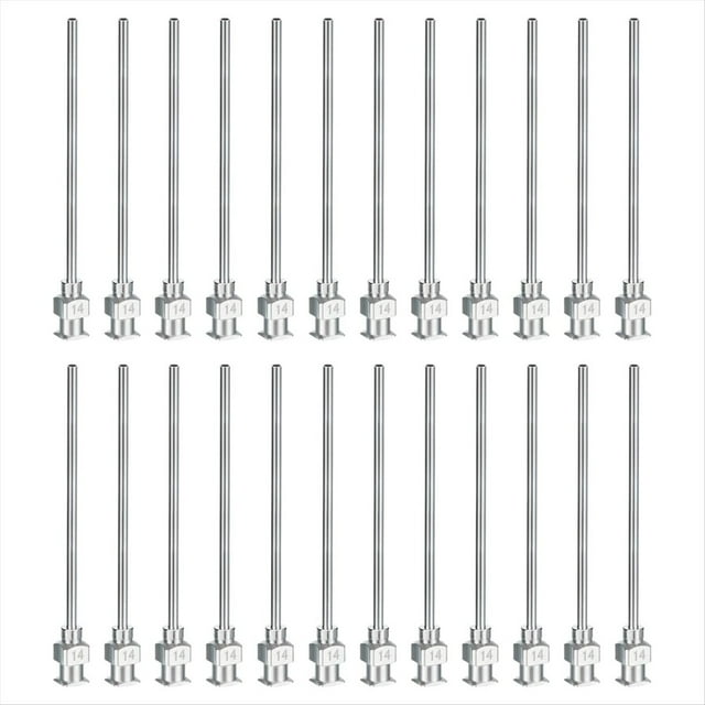 Aguja Dispensadora de Punta , 24 Unidades, 2 Pulgadas, Acero Inoxidable, con de Señuelo, 14 G