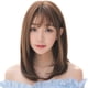 thumbnail image 5 of Peluca de mujer de pelo largo rizado con flequillo al estilo japonés y coreano con tocado completo, 5 of 5