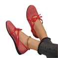 thumbnail image 6 of Willtoo Women's Mesh Ballet Flats Buckle Strap Comfortable Ballerina Shoes Ladies Fishnet Slip-on Casual Dress Mary Jane Flats, 6 of 7