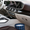 thumbnail image 7 of Kdxio Blue Black Plaid Car Trash Can Garbage Car Accessories Trash Can Car Waste Bin for for Driver and Passenger Any Vehicle, 7 of 7