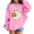 thumbnail image 3 of bbymog Halloween Boys Hoodie Long Sleeve Cute Spooky Hoodies for Teen Girls Fall Winter Kids Clothing Pink 7 Years, 3 of 7