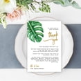 thumbnail image 2 of Koyal Wholesale Tropical Monstera Leaf Wedding Thank You Place Setting Cards for Table Reception, Dinner Plates, 56-Pack, 2 of 5