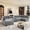 Grey, variant on YWEN 121" U-Shaped Oversized Chenille Modular Sectional Sofa with Multi Functional Console, Convertible 5-Seater Couch Bed with 1 Ottomans & USB & Cup Holders, Easy Assembly, for Living Room