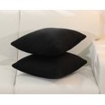 thumbnail image 2 of Mainstays Solid Texture Decorative Square Throw Pillow, 18" x 18", Black, 2 Pack, 2 of 4