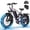 Green, variant on Electric Bike for Adults, 1200W Peak Motor, 48V 20.8Ah Removable Battery, Up to 80 Miles Range, 20"x4.0" Fat Tires, Full Suspension, 7-Speed E-Bike, White with Phonebag & Lock