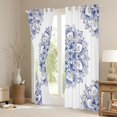thumbnail image 3 of jejeloiu Ancient Bohemian Flowers Blackout Curtains Set of 2 (52x84 Each),Retro Mandala Print Window Curtains,Blue White Curtains and Drapes For Adults,Breathable Home Decor, 3 of 6