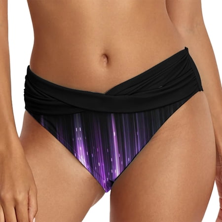 RUTAYY Swimwear Women Swim Shorts Casual Ethnic Flower Printed High Waist Loose Tight Belt Sports Shorts Bikini Bottom Front Ruched Bathing Bottoms Brazilian Swim Wear