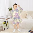 thumbnail image 6 of FORMRS Wearable Blanket Hoodie with Sleeves for Kids Cozy Flannel Sweatshirt, Roller Disco, 6 of 7