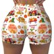 thumbnail image 2 of Balery Fall Farm Pumpkin Pantalones cortos de entrenamiento estampados para mujer, sin costuras, ajustados, para gimnasio, yoga, correr, deportes, ejercicio activo, fitness.-Small, 2 of 8