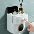 thumbnail image 4 of Dvkptbk Conteneur de Rangement pour Salle de Bain Porte-Papier Toilette Boîte à Papier Toilette Murale Étanche Rangement et Rangement de Rouleau de Papier Toilette, 4 of 9
