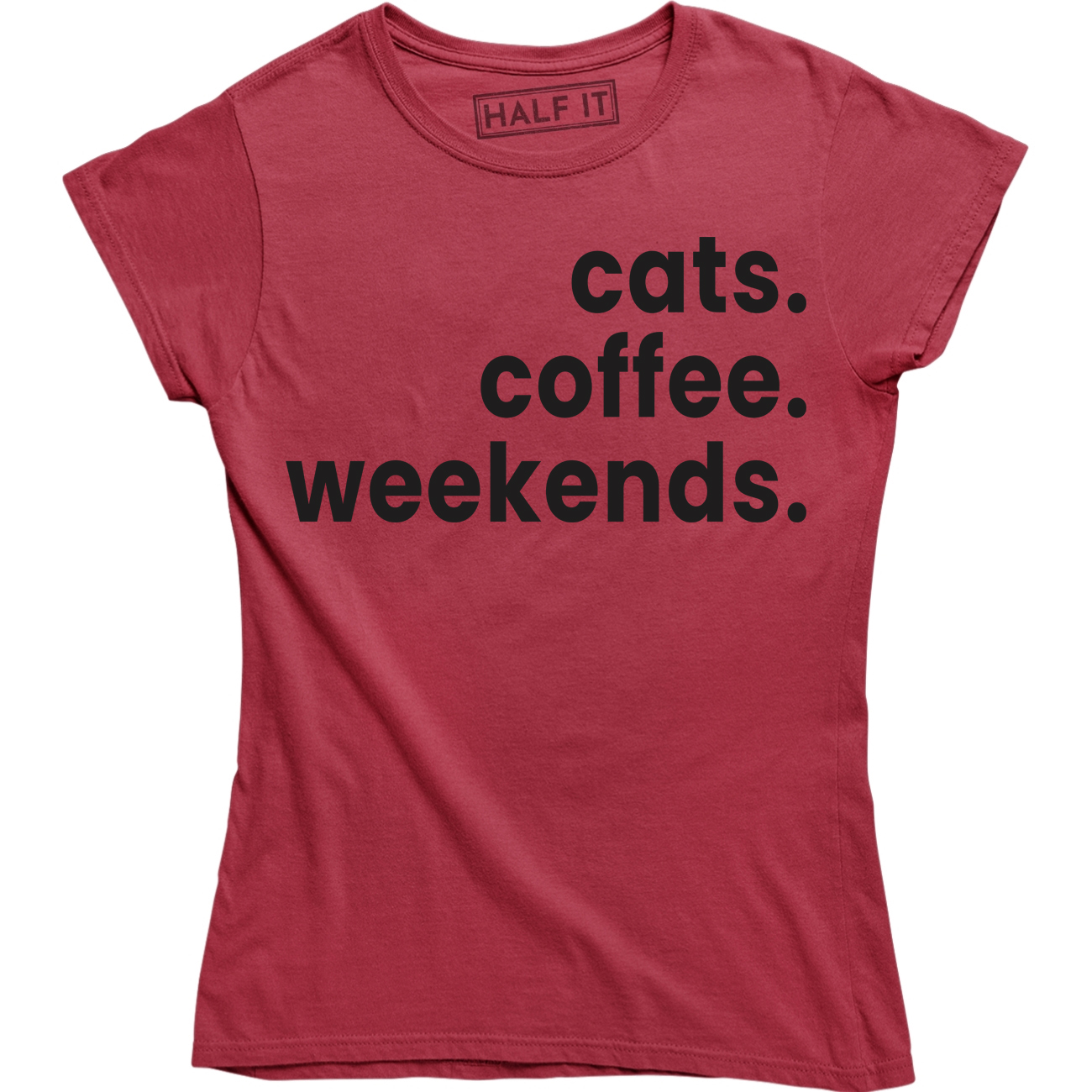 cats coffee weekends shirt