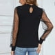 thumbnail image 5 of Blusa de manga larga para mujer camisas de manga larga de malla de lunares fáciles de combinar para casual Fugacal Otros, 5 of 6