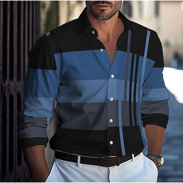 Camisa informal con estampado floral para hombre, transpirable, para exteriores, calle, suave y cómoda, para uso diario, camisa de otoño con solapa, top de gran tamaño
