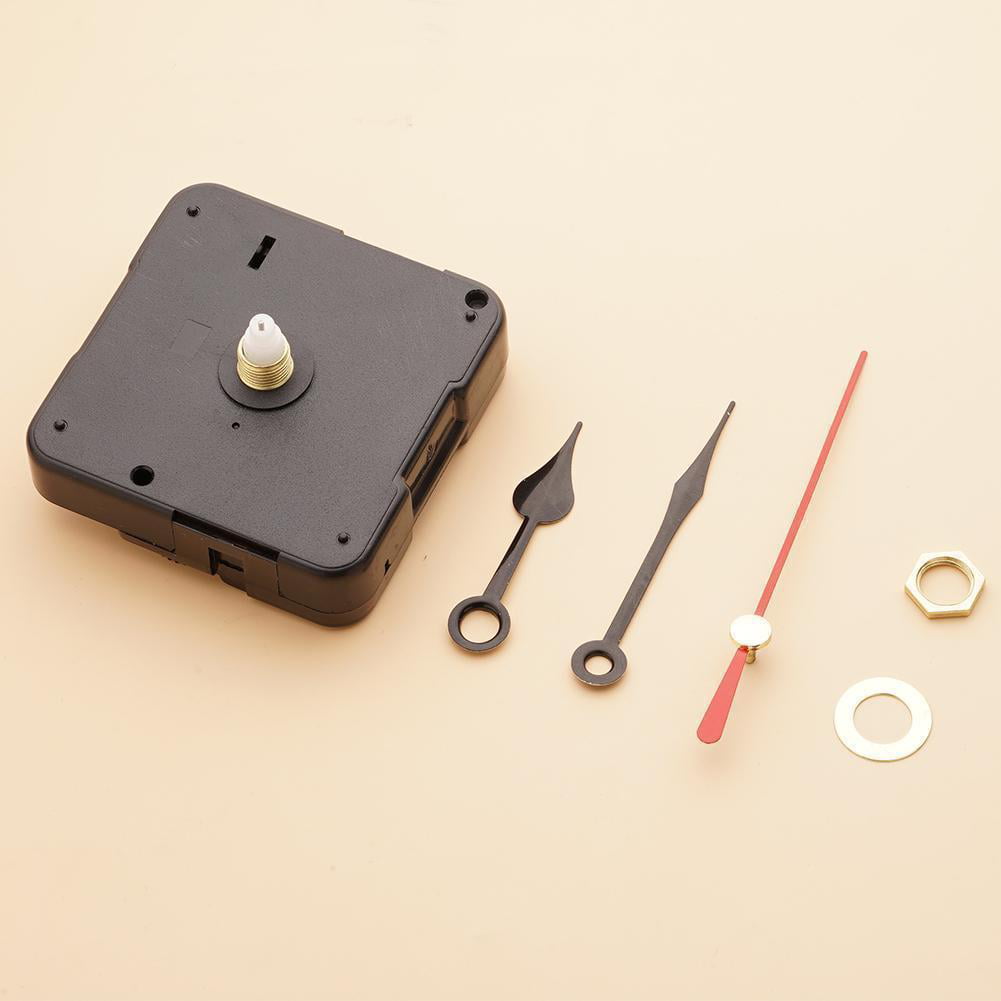 Classic Quartz Clock Movement Mechanism Black Metal Pointer DIY Repair Parts Kit 